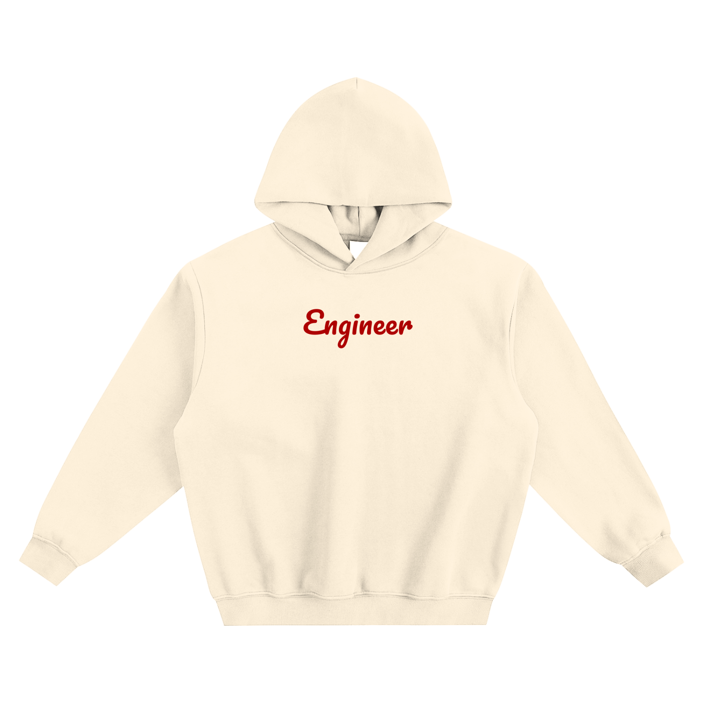 ‘ENGINEER’ Fleeced Boxy Hoodie