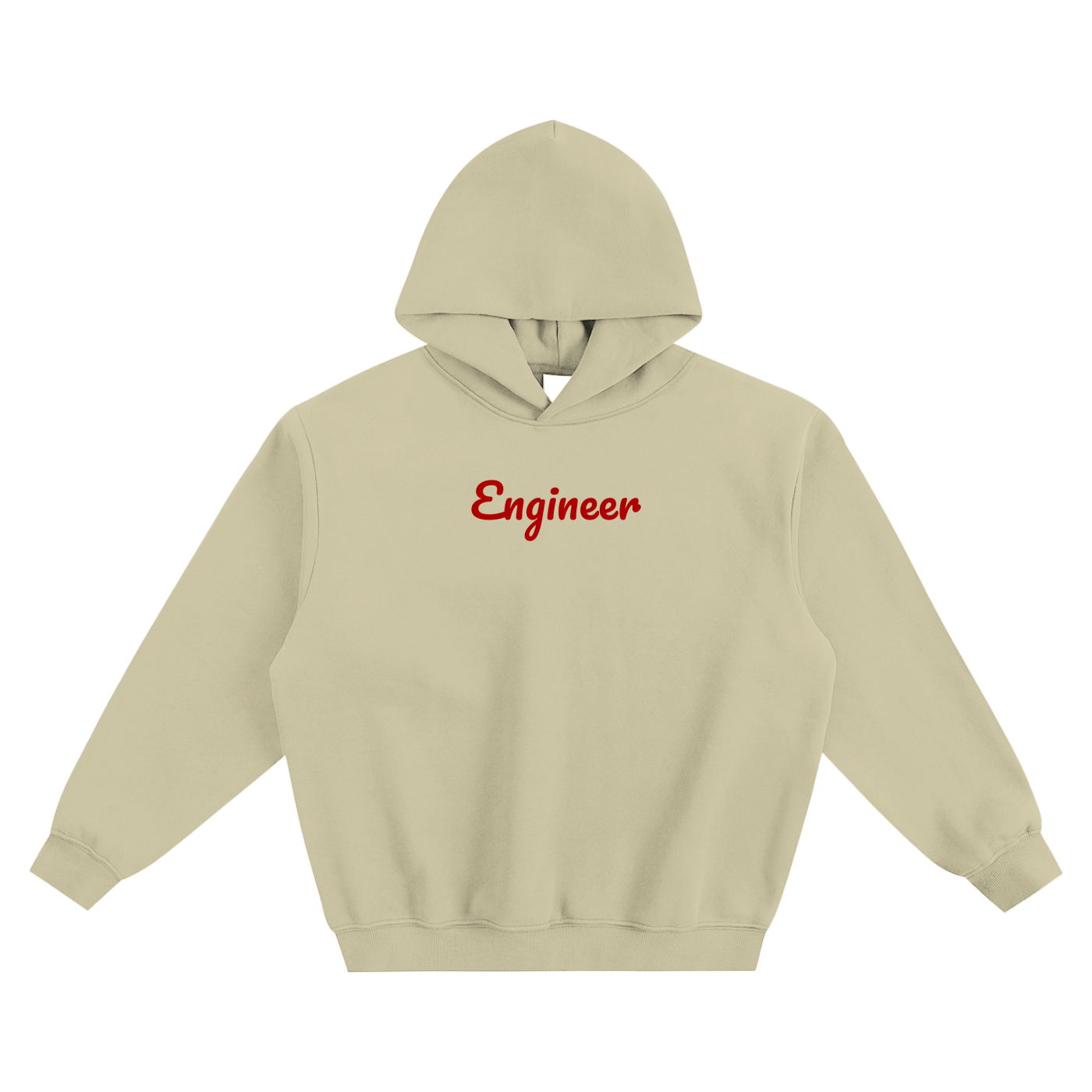 ‘ENGINEER’ Fleeced Boxy Hoodie