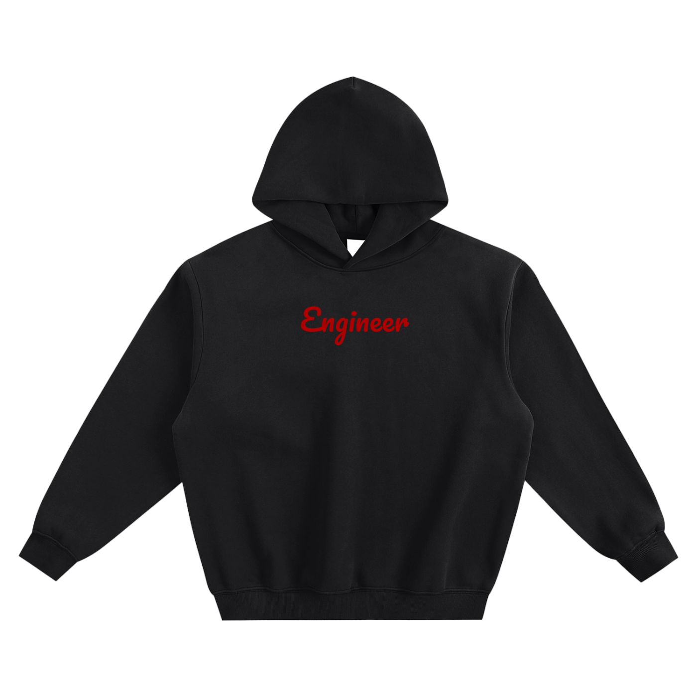‘ENGINEER’ Fleeced Boxy Hoodie